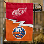 Red Wings vs Islanders House Divided Flag, NHL House Divided Flag