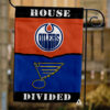 Oilers vs Blues House Divided Flag, NHL House Divided Flag