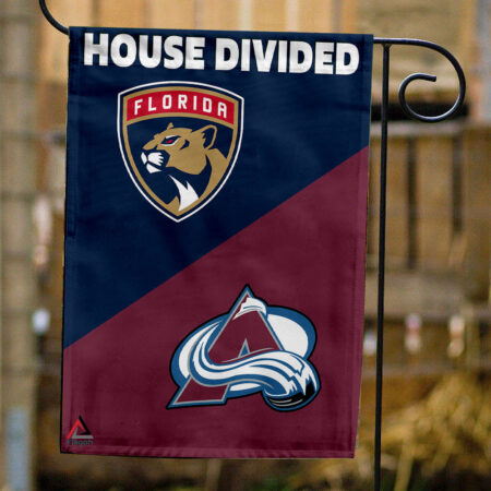 Panthers vs Avalanche House Divided Flag, NHL House Divided Flag