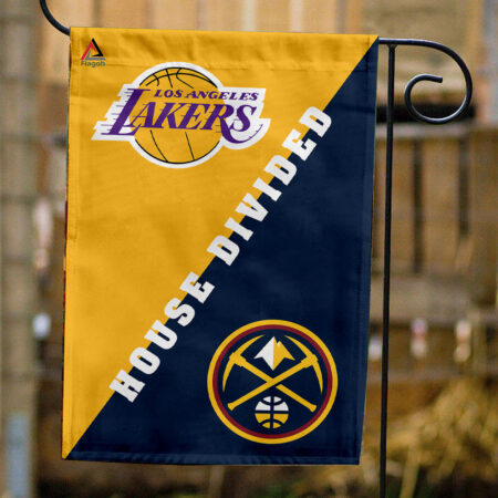 Lakers vs Nuggets House Divided Flag, NBA House Divided Flag