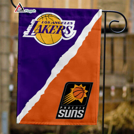 Lakers vs Suns House Divided Flag, NBA House Divided Flag