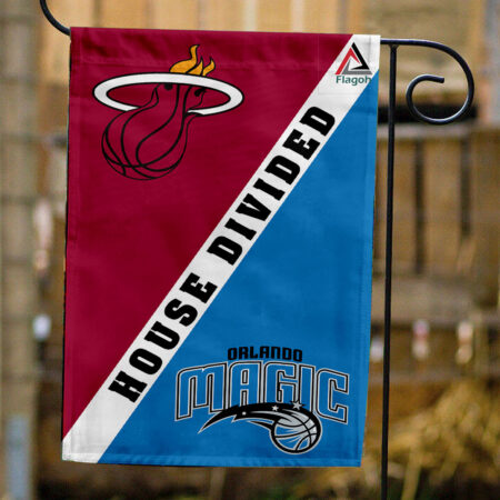 Heat vs Magic House Divided Flag, NBA House Divided Flag