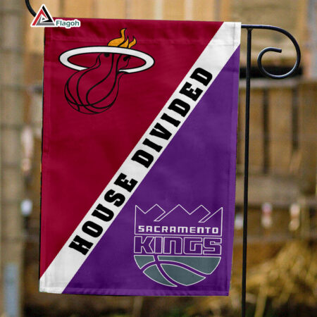 Heat vs Kings House Divided Flag, NBA House Divided Flag