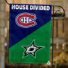 Canadiens vs Stars House Divided Flag, NHL House Divided Flag