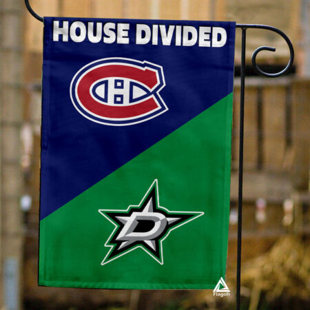 Canadiens vs Stars House Divided Flag, NHL House Divided Flag