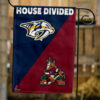 Predators vs Coyotes House Divided Flag, NHL House Divided Flag