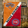 Knicks vs Pistons House Divided Flag, NBA House Divided Flag