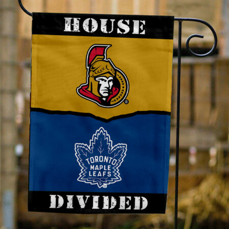 Senators vs Maple Leafs House Divided Flag, NHL House Divided Flag