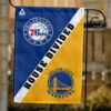 76ers vs Warriors House Divided Flag, NBA House Divided Flag