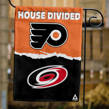 Flyers vs Hurricanes House Divided Flag, NHL House Divided Flag