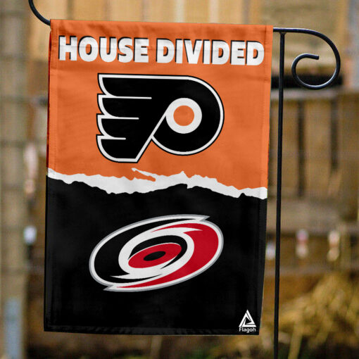 Flyers vs Hurricanes House Divided Flag, NHL House Divided Flag