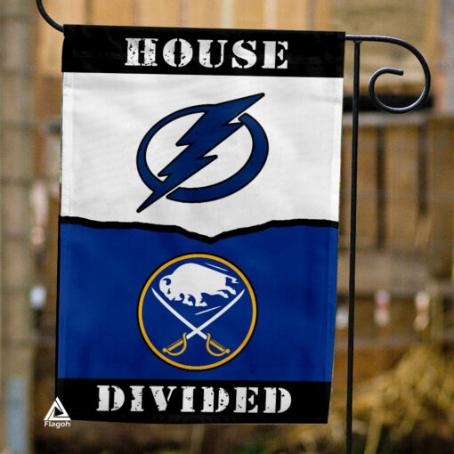 Lightning vs Sabres House Divided Flag, NHL House Divided Flag