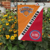 Knicks vs Pistons House Divided Flag, NBA House Divided Flag