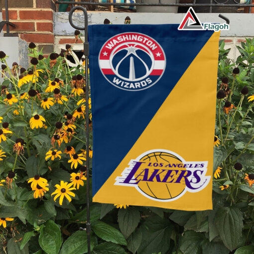 Wizards vs Lakers House Divided Flag, NBA House Divided Flag