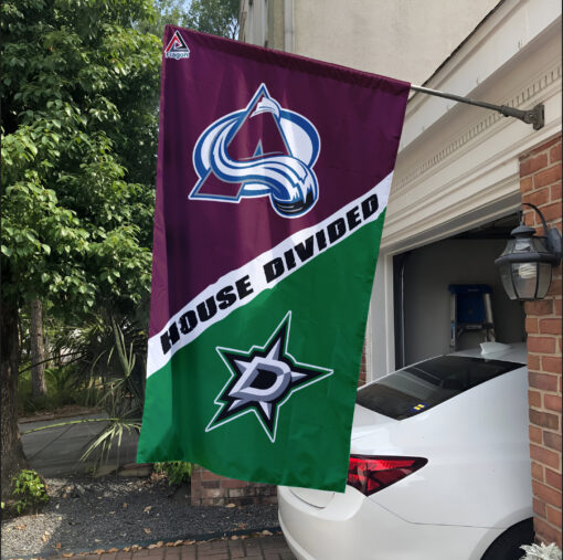 Avalanche vs Stars House Divided Flag, NHL House Divided Flag
