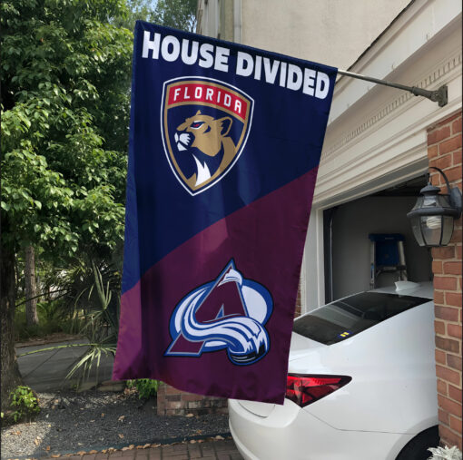 Panthers vs Avalanche House Divided Flag, NHL House Divided Flag