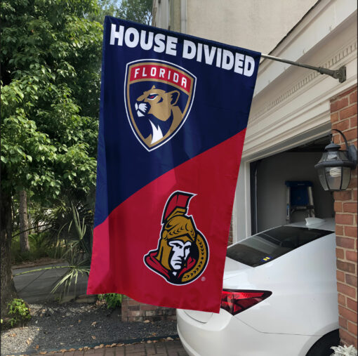 Panthers vs Senators House Divided Flag, NHL House Divided Flag