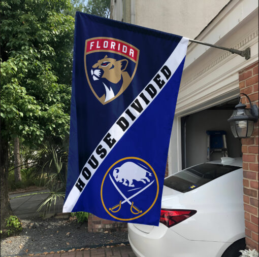 Panthers vs Sabres House Divided Flag, NHL House Divided Flag