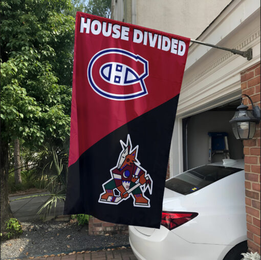 Canadiens vs Coyotes House Divided Flag, NHL House Divided Flag