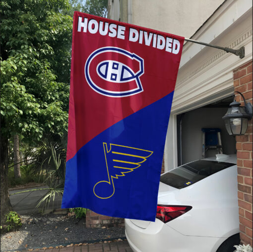 Canadiens vs Blues House Divided Flag, NHL House Divided Flag
