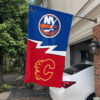 House Flag Mockup 1 New York Islanders Calgary Flames 426