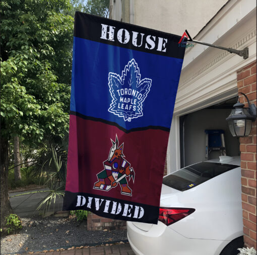 Maple Leafs vs Coyotes House Divided Flag, NHL House Divided Flag