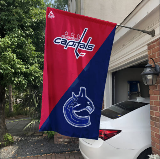 Capitals vs Canucks House Divided Flag, NHL House Divided Flag