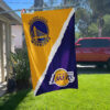 Warriors vs Lakers House Divided Flag,NBA house divided flag