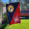 Indiana Pacers vs Detroit Pistons House Divided Flag