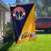 Wizards vs Lakers House Divided Flag, NBA House Divided Flag