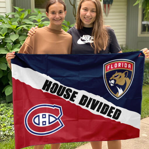 Panthers vs Canadiens House Divided Flag, NHL House Divided Flag