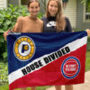 Indiana Pacers vs Detroit Pistons House Divided Flag