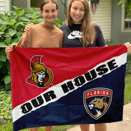 Senators vs Panthers House Divided Flag, NHL House Divided Flag