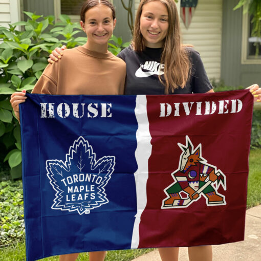 Maple Leafs vs Coyotes House Divided Flag, NHL House Divided Flag