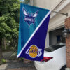 House Flag Mockup Charlotte Hornets x Los Angeles Lakers 1223