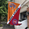 Knicks vs Pistons House Divided Flag, NBA House Divided Flag