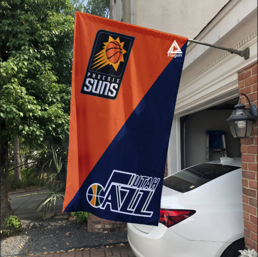 Suns vs Jazz House Divided Flag, NBA House Divided Flag