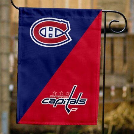 Canadiens vs Capitals House Divided Flag, NHL House Divided Flag