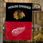 Blackhawks vs Red Wings House Divided Flag, NHL House Divided Flag
