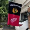 Blackhawks vs Red Wings House Divided Flag