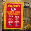 Kansas City Chiefs 4 Time Super Bowl Champions Flag, NFL Flag