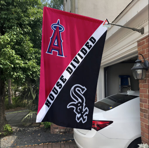 Angels vs White Sox House Divided Flag, MLB House Divided Flag