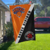 Knicks vs Raptors House Divided Flag, NBA House Divided Flag, NBA House Divided Flag
