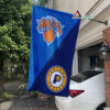Knicks vs Pacers House Divided Flag, NBA House Divided Flag, NBA House Divided Flag