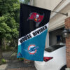 Buccaneers vs Dolphins House Divided Flag, NFL House Divided Flag, NFL House Divided Flag