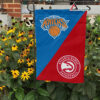 Knicks vs Hawks House Divided Flag, NBA House Divided Flag, NBA House Divided Flag
