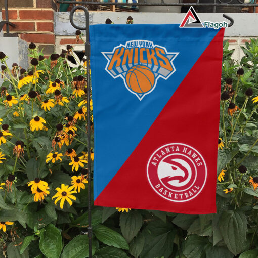 Knicks vs Hawks House Divided Flag, NBA House Divided Flag