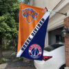 Knicks vs Wizards House Divided Flag, NBA House Divided Flag, NBA House Divided Flag