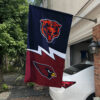 Bears vs Cardinals House Divided Flag, NFL House Divided Flag, NFL House Divided Flag