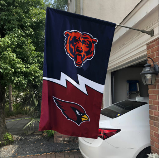 Bears vs Cardinals House Divided Flag, NFL House Divided Flag